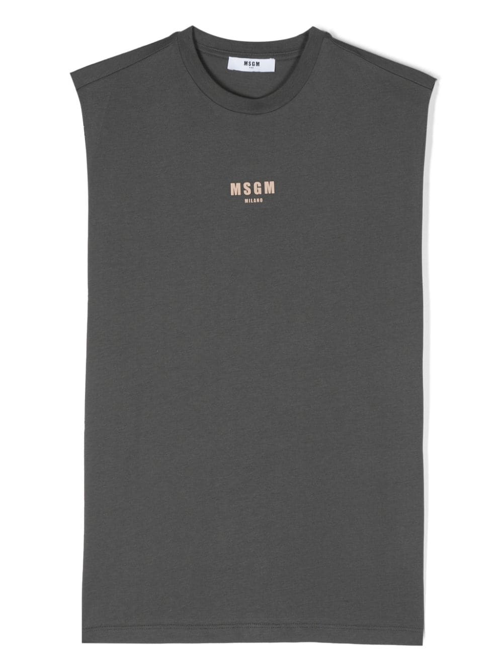 Gray dress for girls with logo