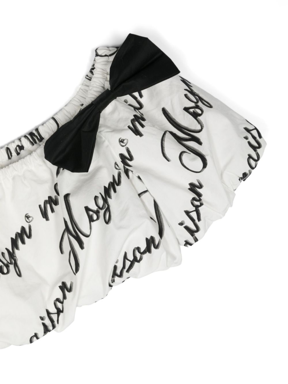 Black and white top for boys with all-over logo