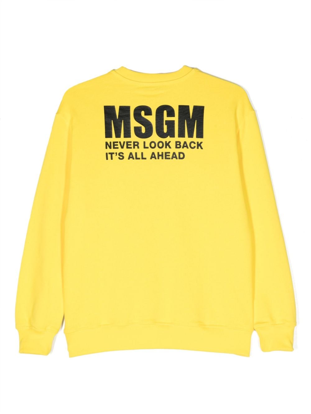 Yellow sweatshirt for children with logo