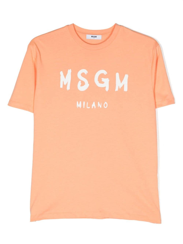 Orange children's t-shirt with logo