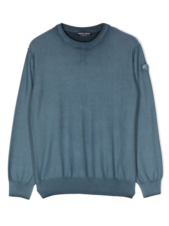 Maglione blu per bambino con logo 796117 0802 North Sails Kids 