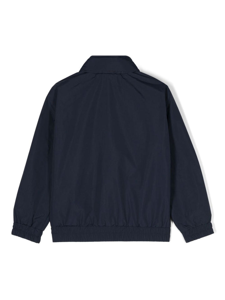 Blue jacket for boys with logo