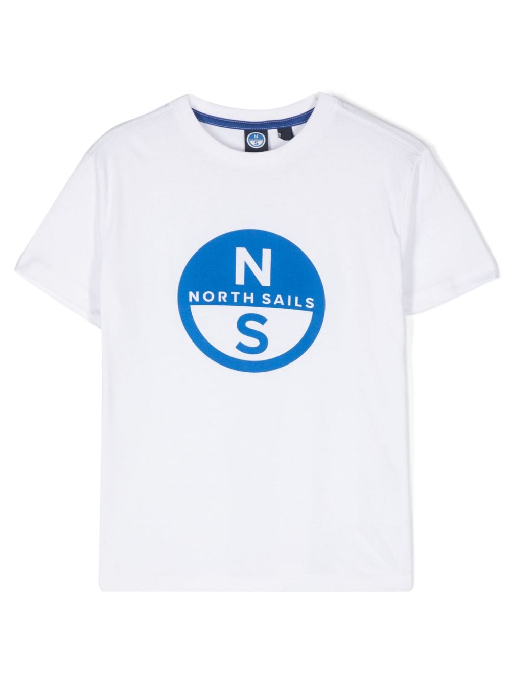 T-shirt bianca per bambino con stampa logo