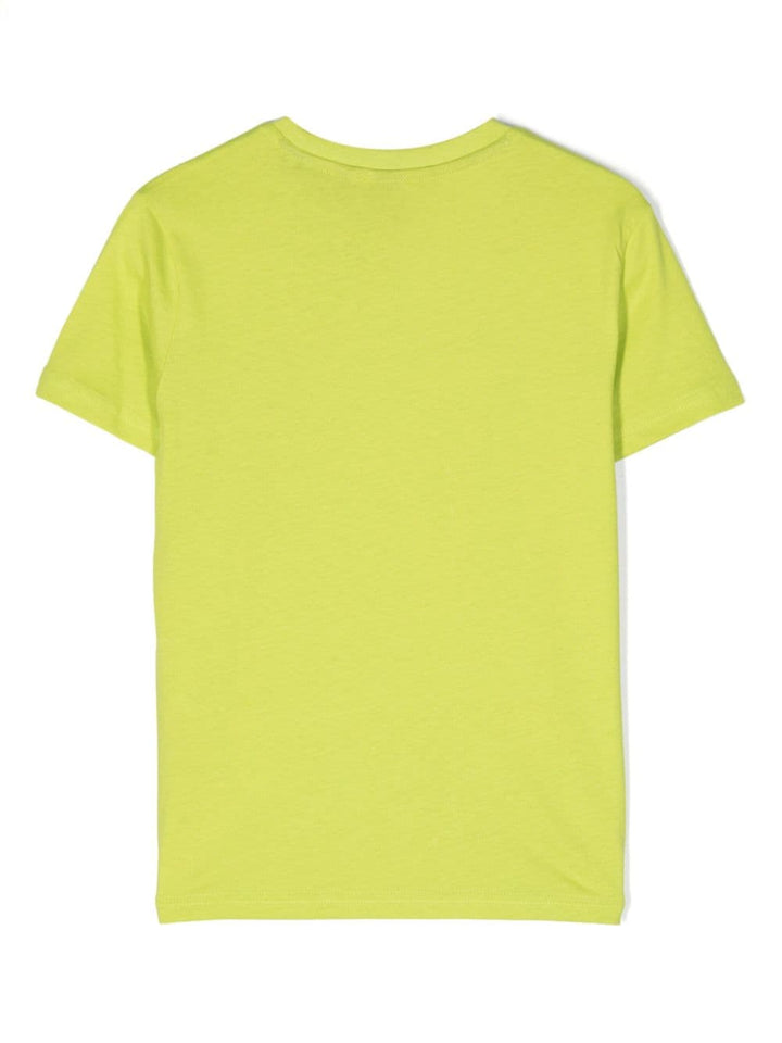 T-shirt verde per bambino con logo