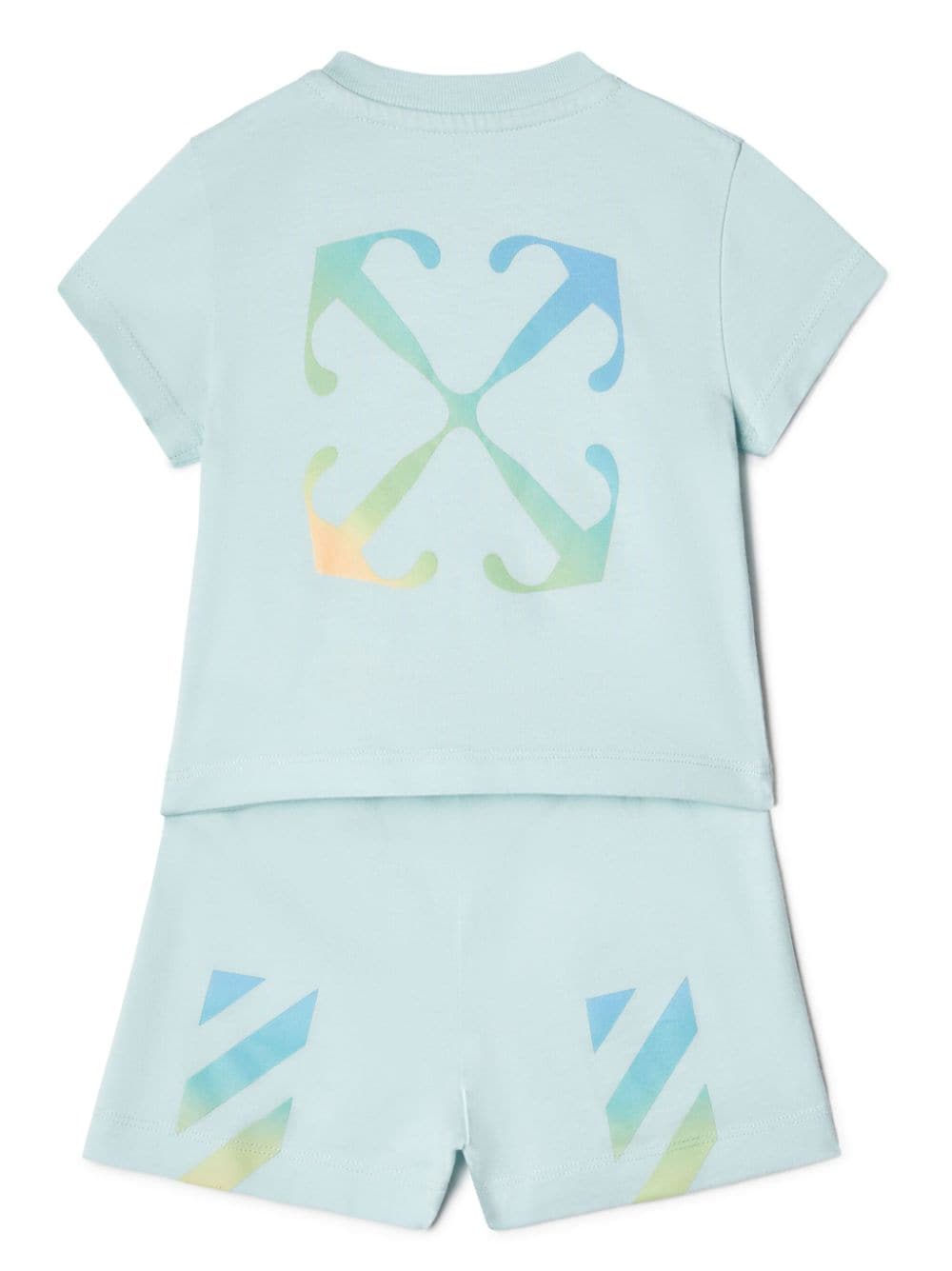 Light blue baby outfit with logo
