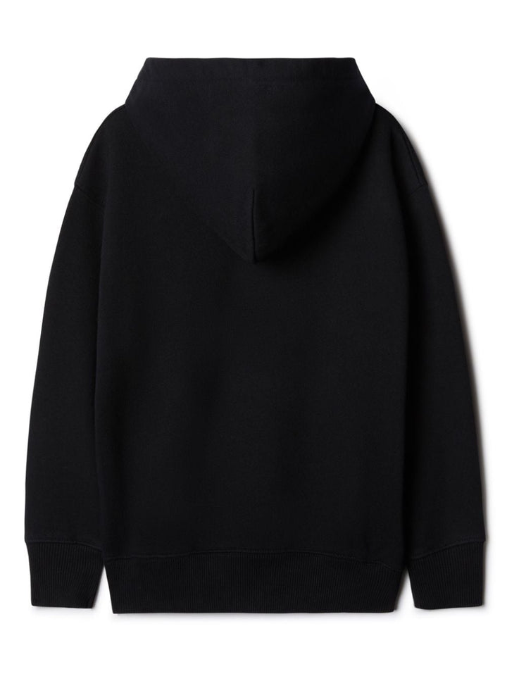 Black sweatshirt for boys with green logo