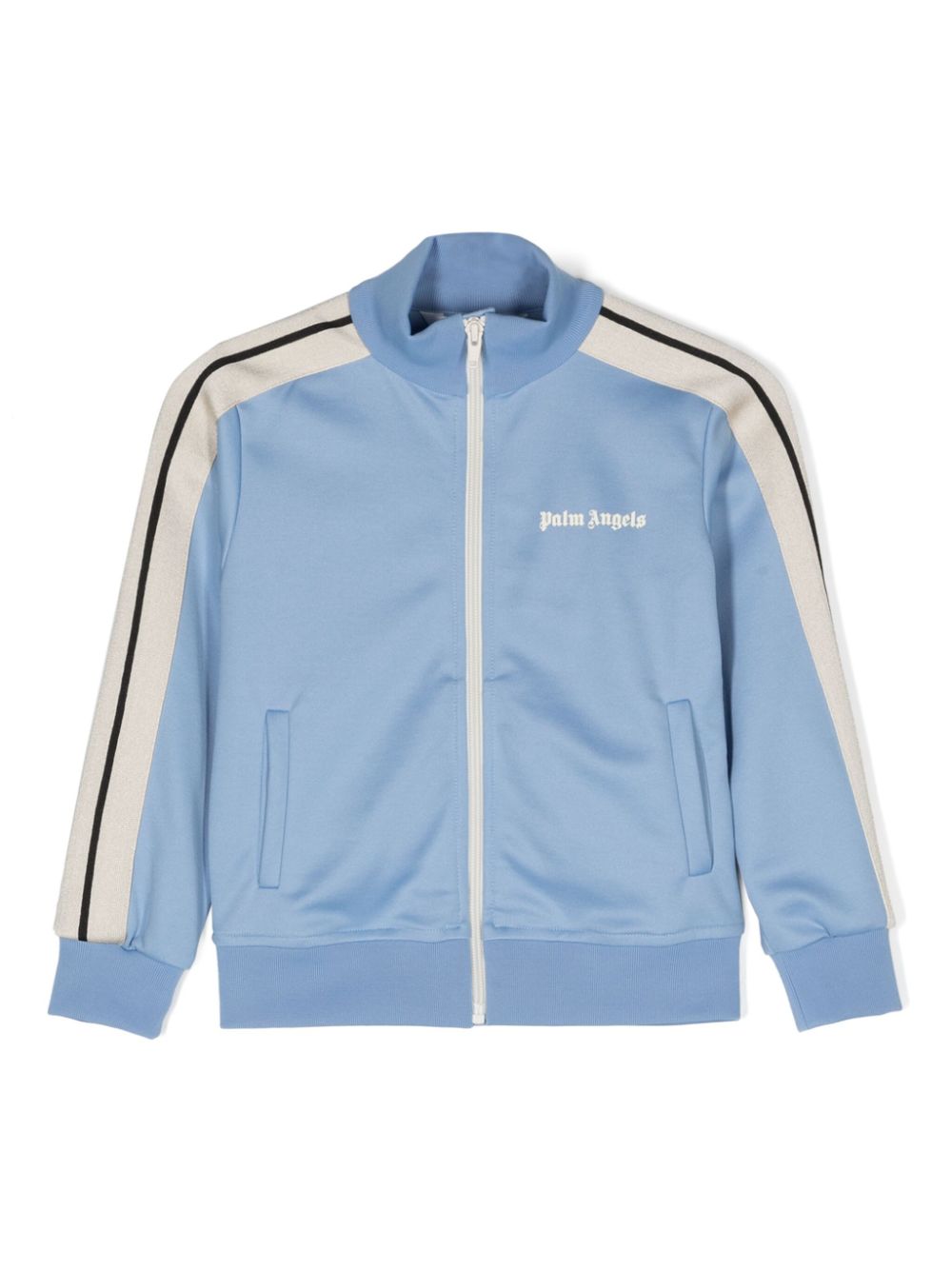 Felpa azzura per bambino con logo PBBD002S24FAB002 4003 Palm Angels Kids 