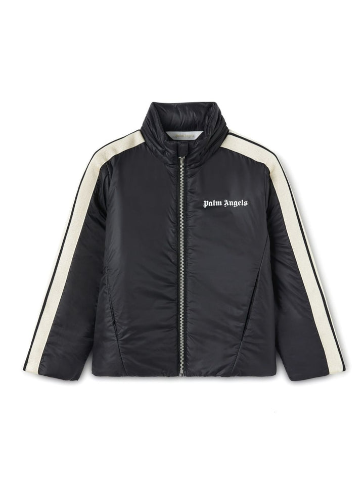 Giubbotto nero per bambino con logo PBED004S24FAB001 1001 Palm Angels Kids 