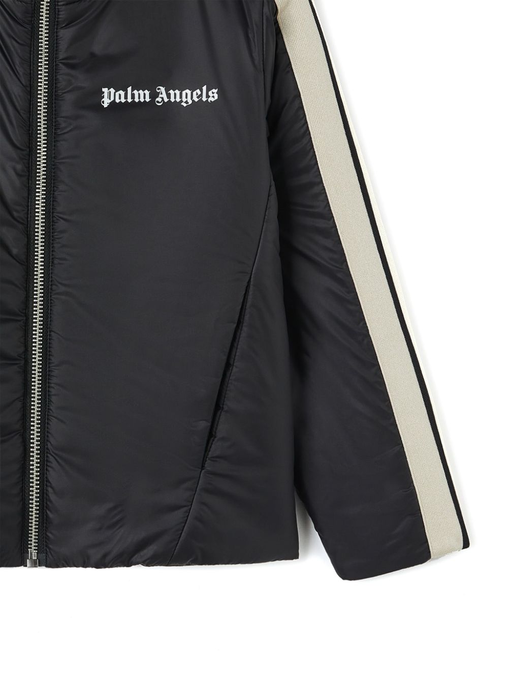 Giubbotto nero per bambino con logo PBED004S24FAB001 1001 Palm Angels Kids 