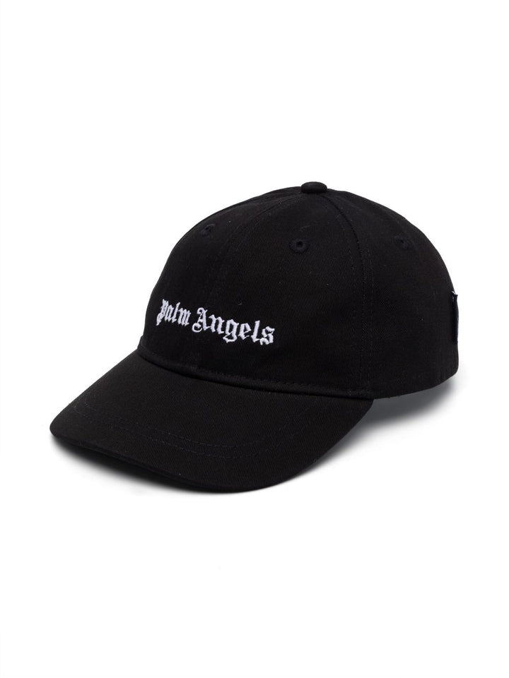 Cappello nero per bambino con logo PBLB002C99FAB001 1001 Palm Angels Kids 