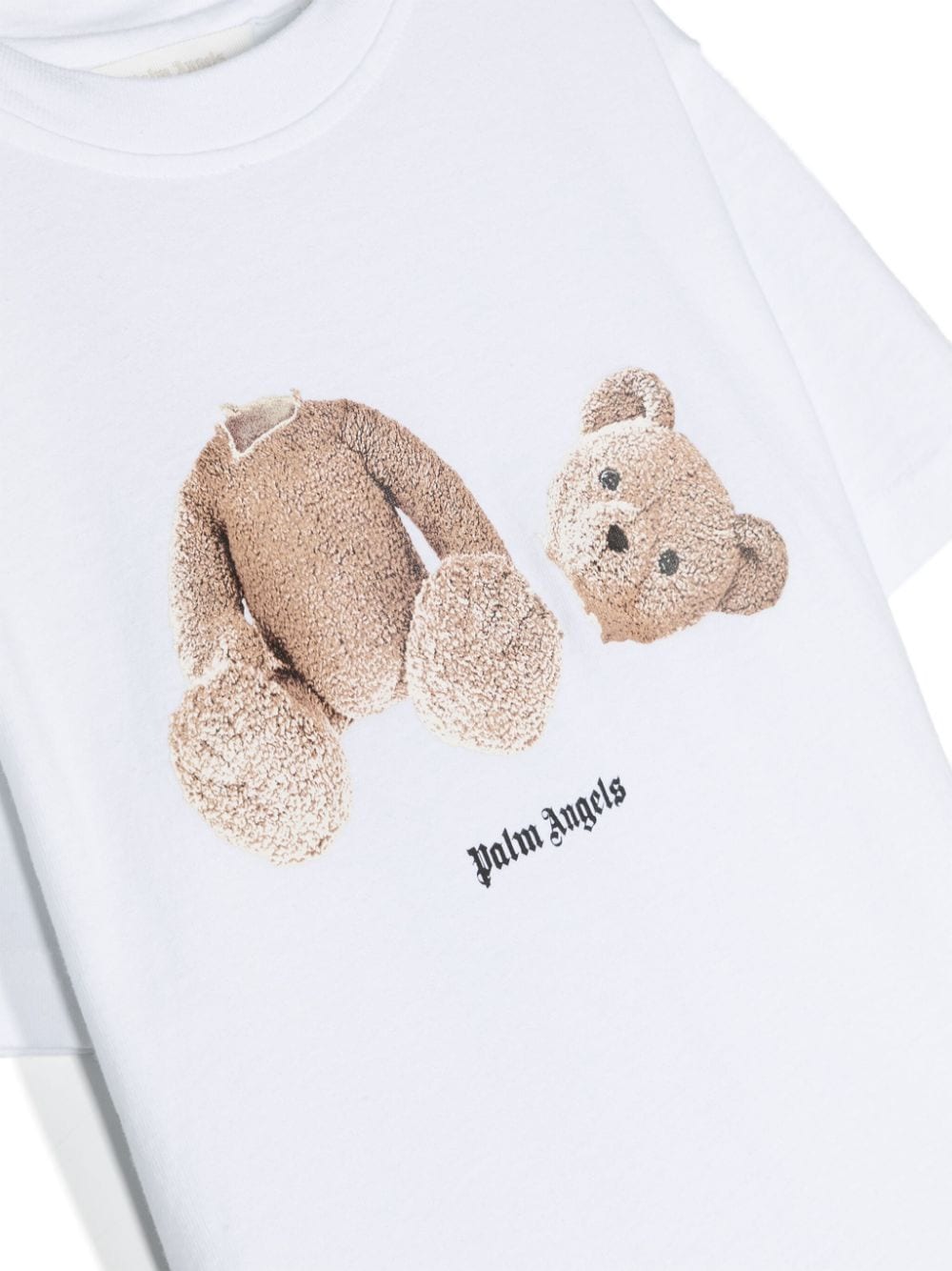 White t-shirt for boys with bear print