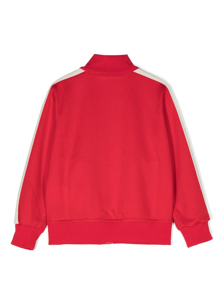 Red sweatshirt for girls with logo