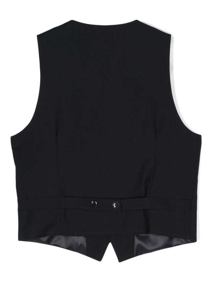 Gilet blu per bambino con scollo a V PP3531 BLU Paolo Pecora Kids 