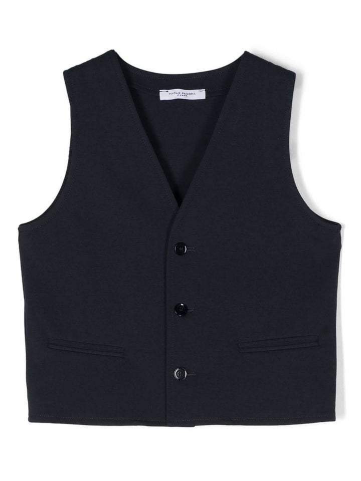 Gilet blu per bambino PP3712 BL Paolo Pecora Kids 