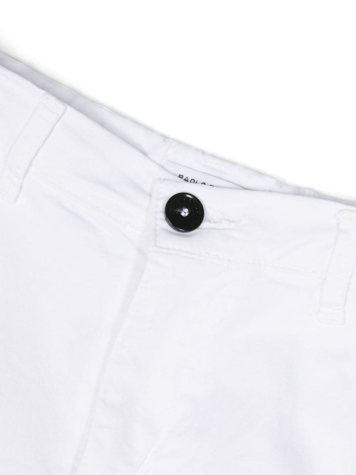 White twill Bermuda shorts for boys