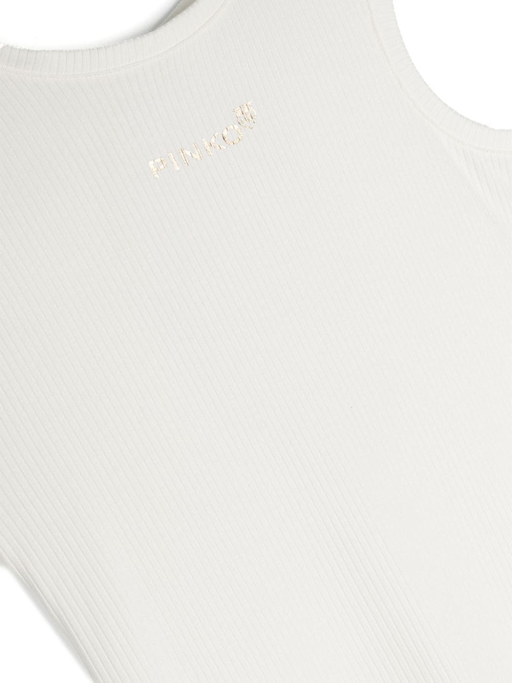 Abito bianco per bambina con logo S4PIJGDR029 002 Pinko Kids 
