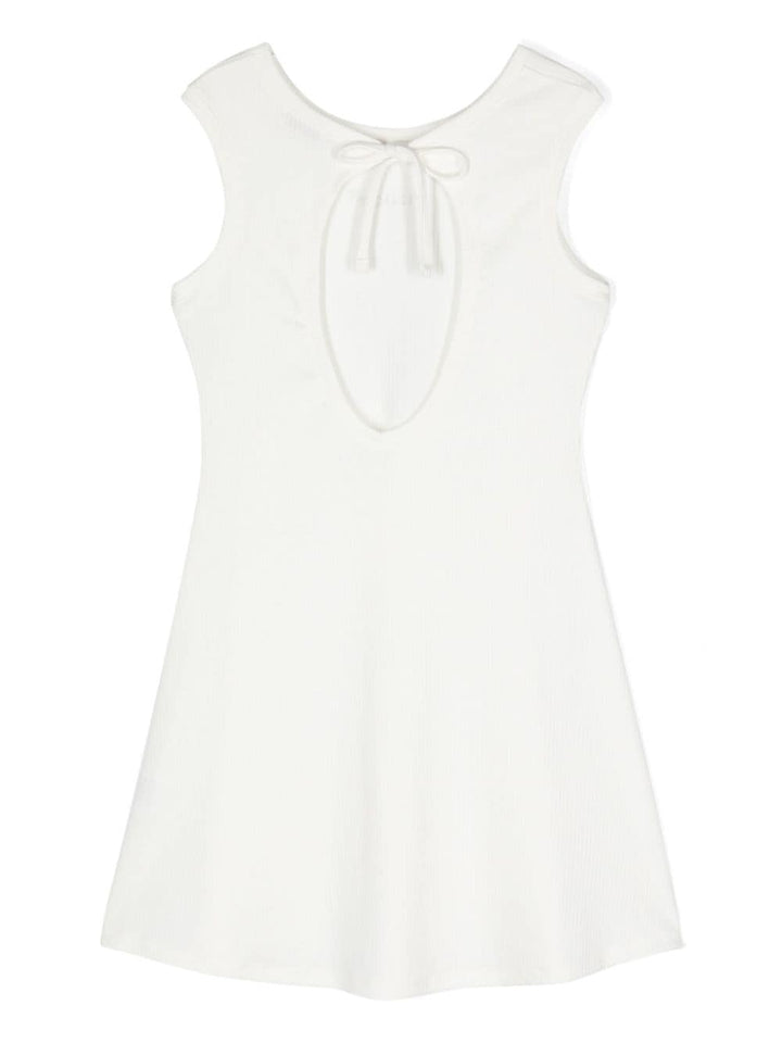 Abito bianco per bambina con logo S4PIJGDR029 002 Pinko Kids 