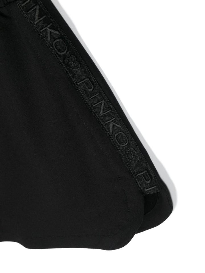 Gonna nera per bambina con logo S4PIJGSK184 110 Pinko Kids 