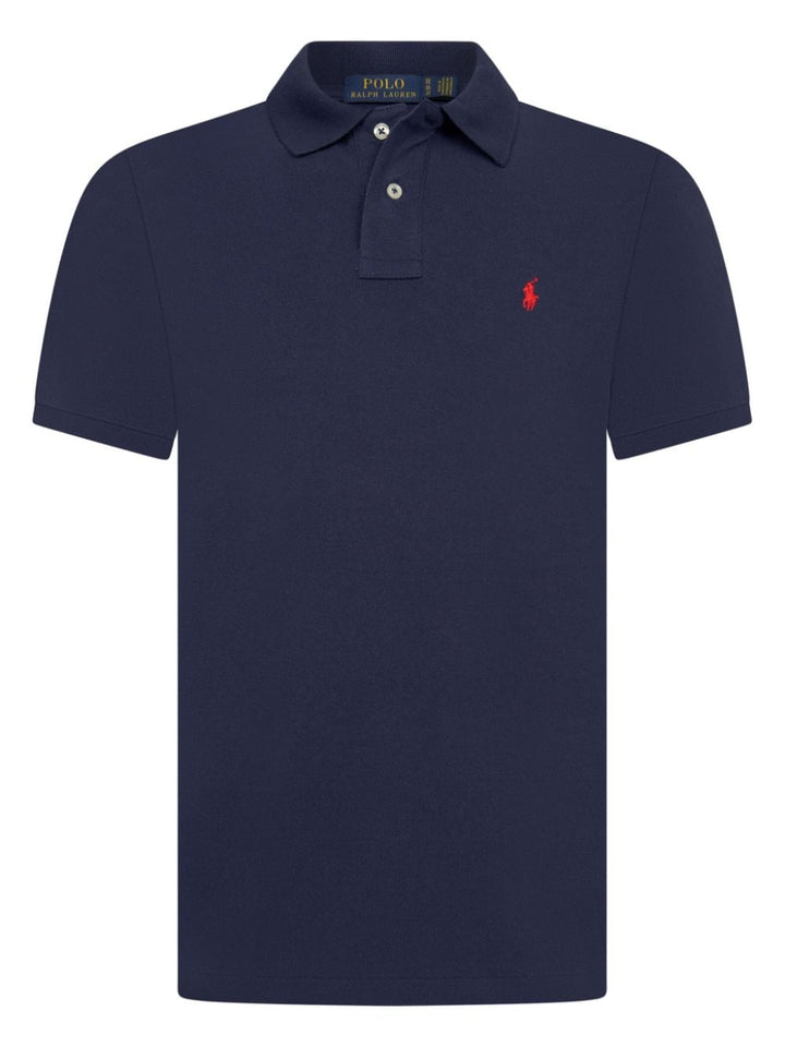 Polo blu per bambino con logo 323547926 004 Ralph Lauren Kids 