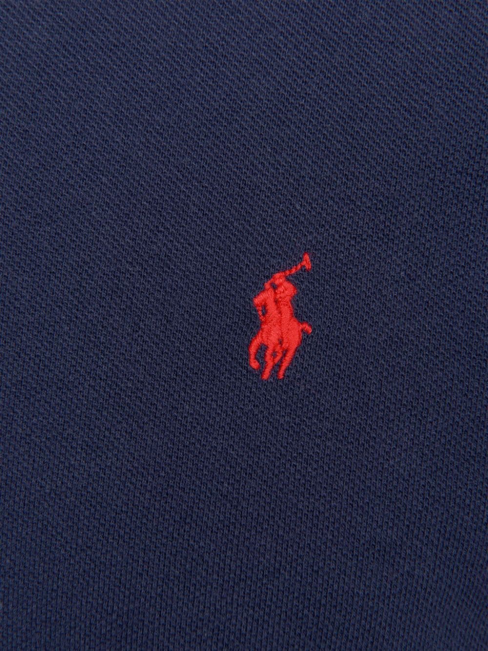 Polo blu per bambino con logo 323547926 004 Ralph Lauren Kids 