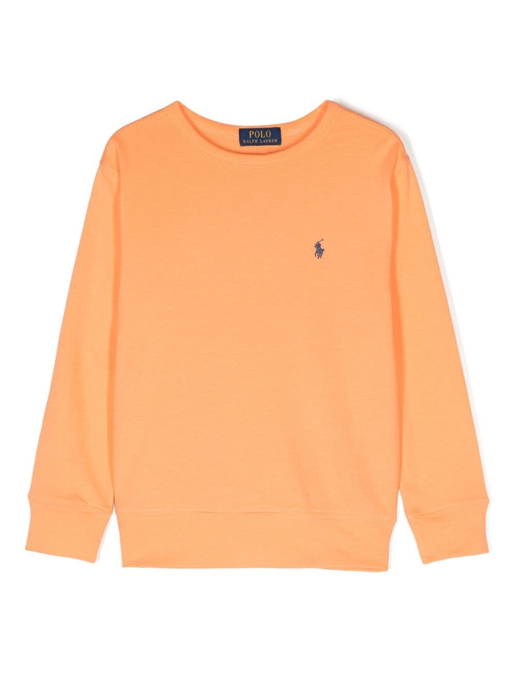 Felpa arancione per bambino con logo 323902385 005 Ralph Lauren Kids 