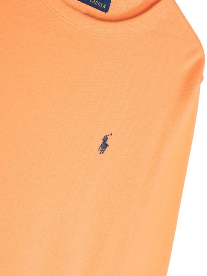 Felpa arancione per bambino con logo 323902385 005 Ralph Lauren Kids 