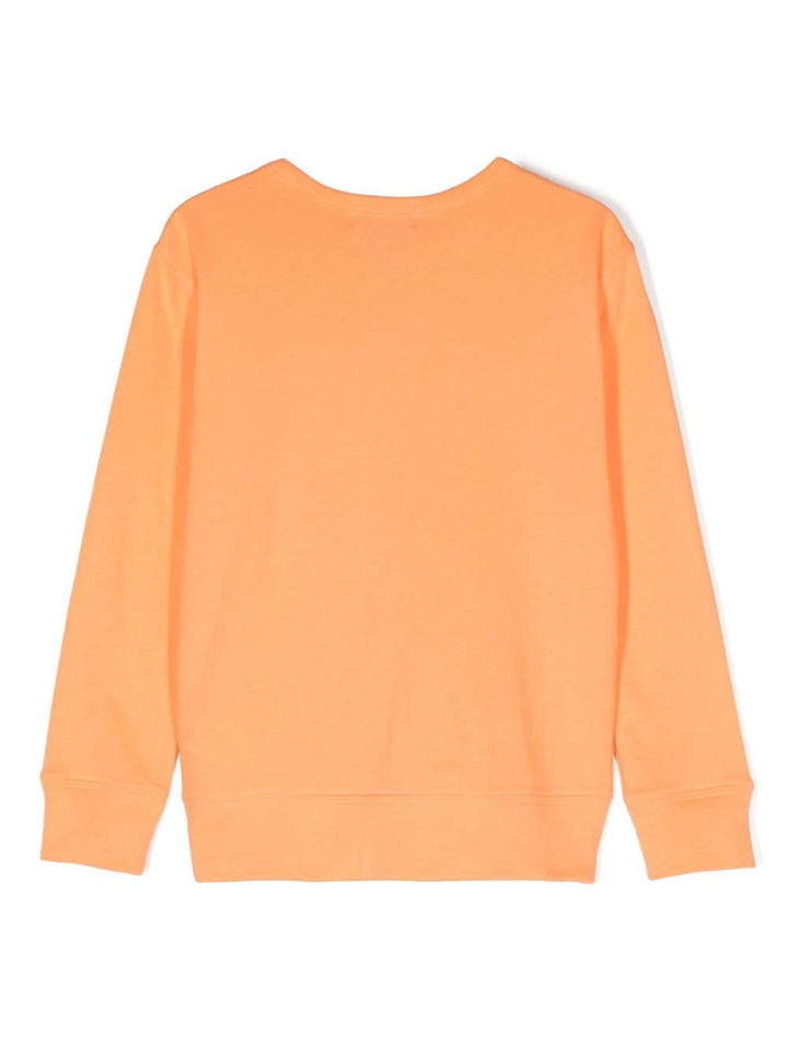 Felpa arancione per bambino con logo 323902385 005 Ralph Lauren Kids 
