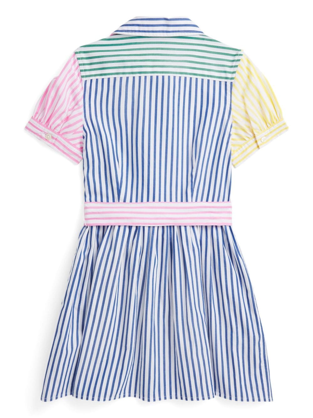 Multicolored dress for girls with logo