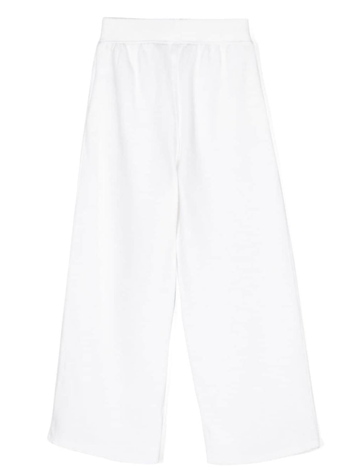 Pantalone bianco per bambina con logo