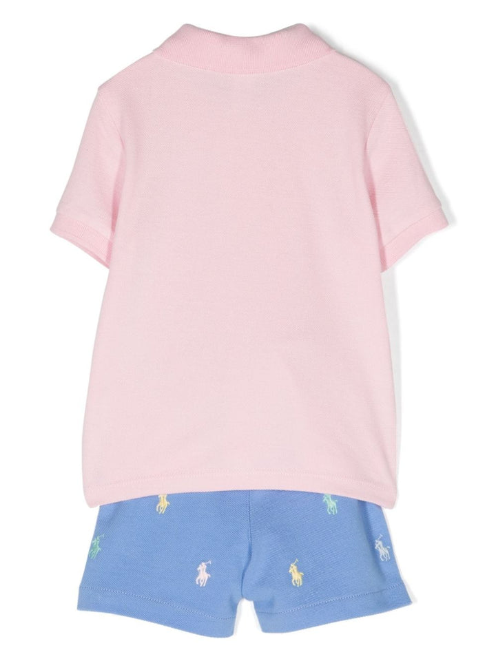Pink and blue sports outfit for newborns