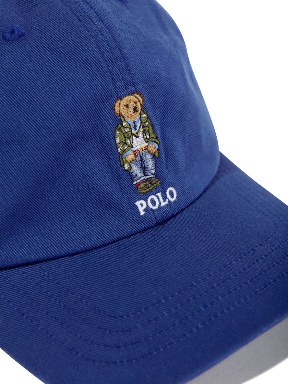 Blue baby hat with logo