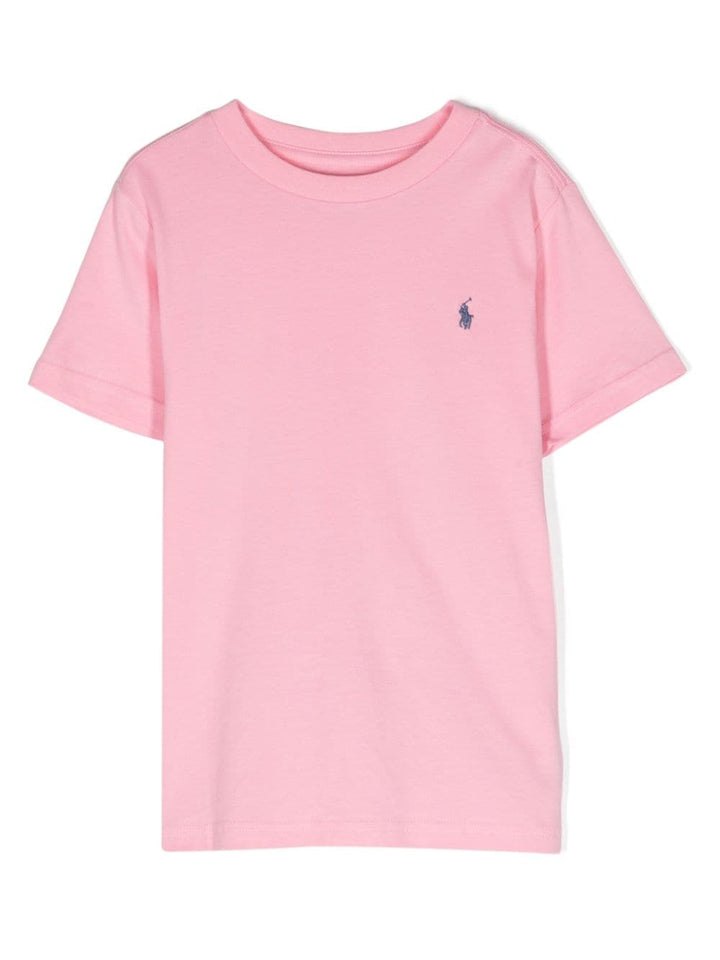 Pink t-shirt for boys with logo