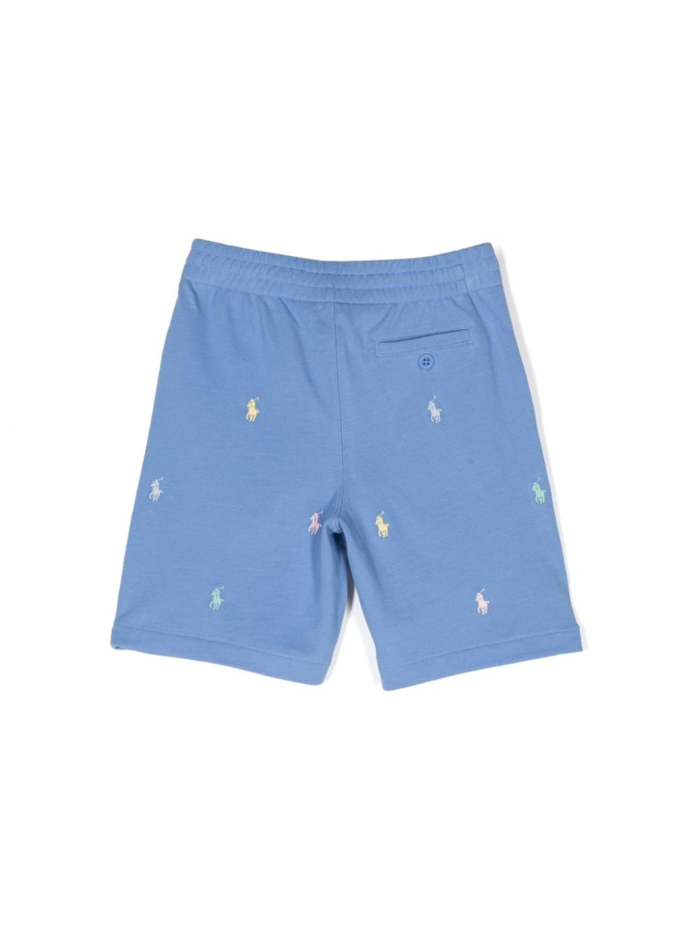 Light blue Bermuda shorts for boys with logo