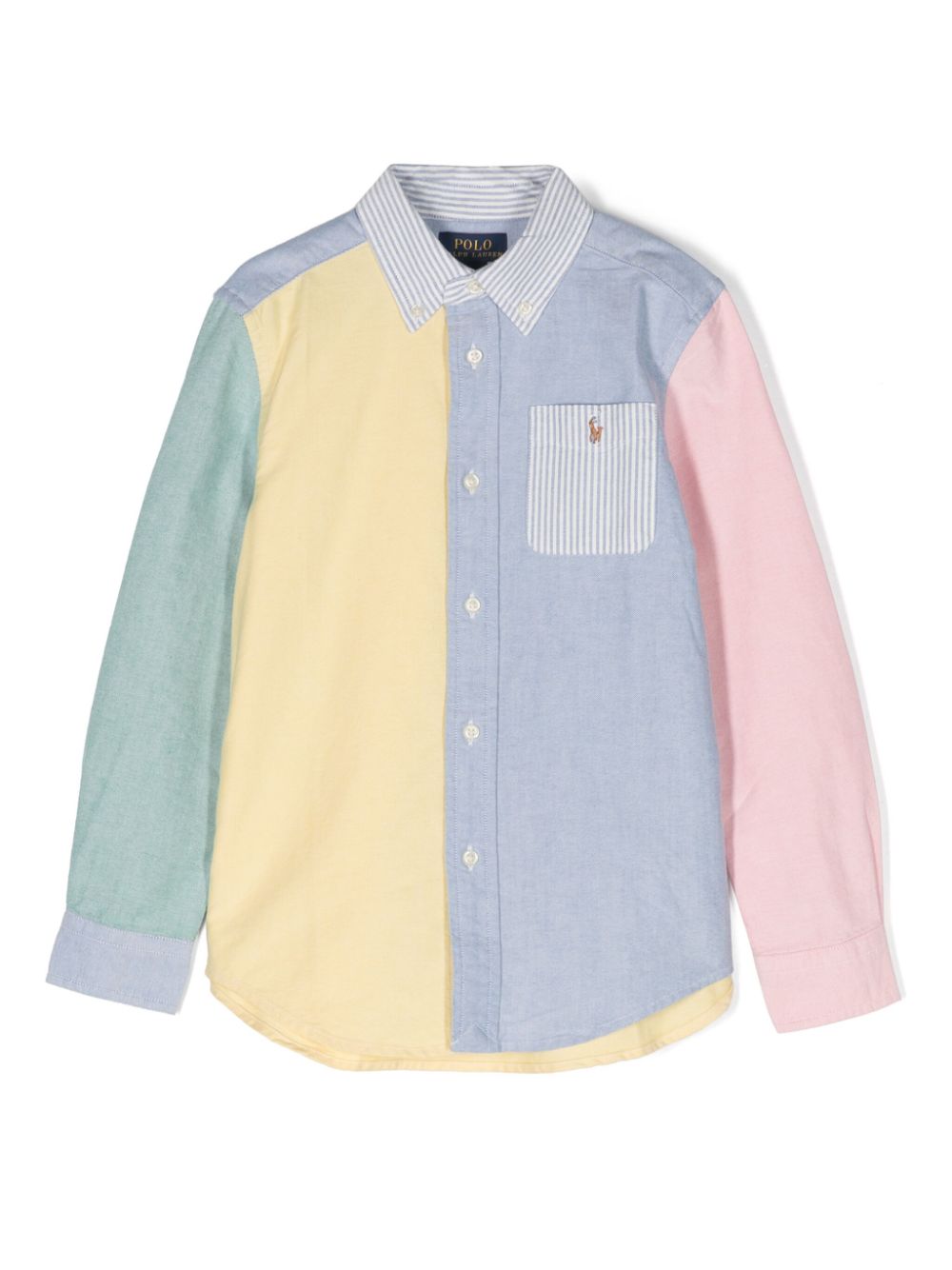 Camicia multicolore per bambino con logo