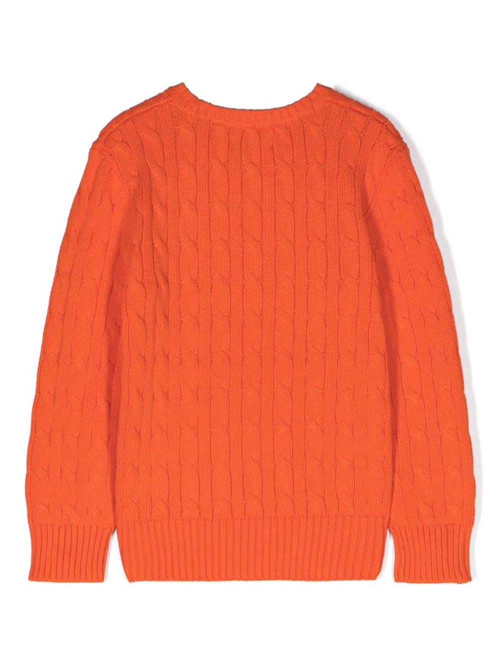 Orange sweater for boys with logo