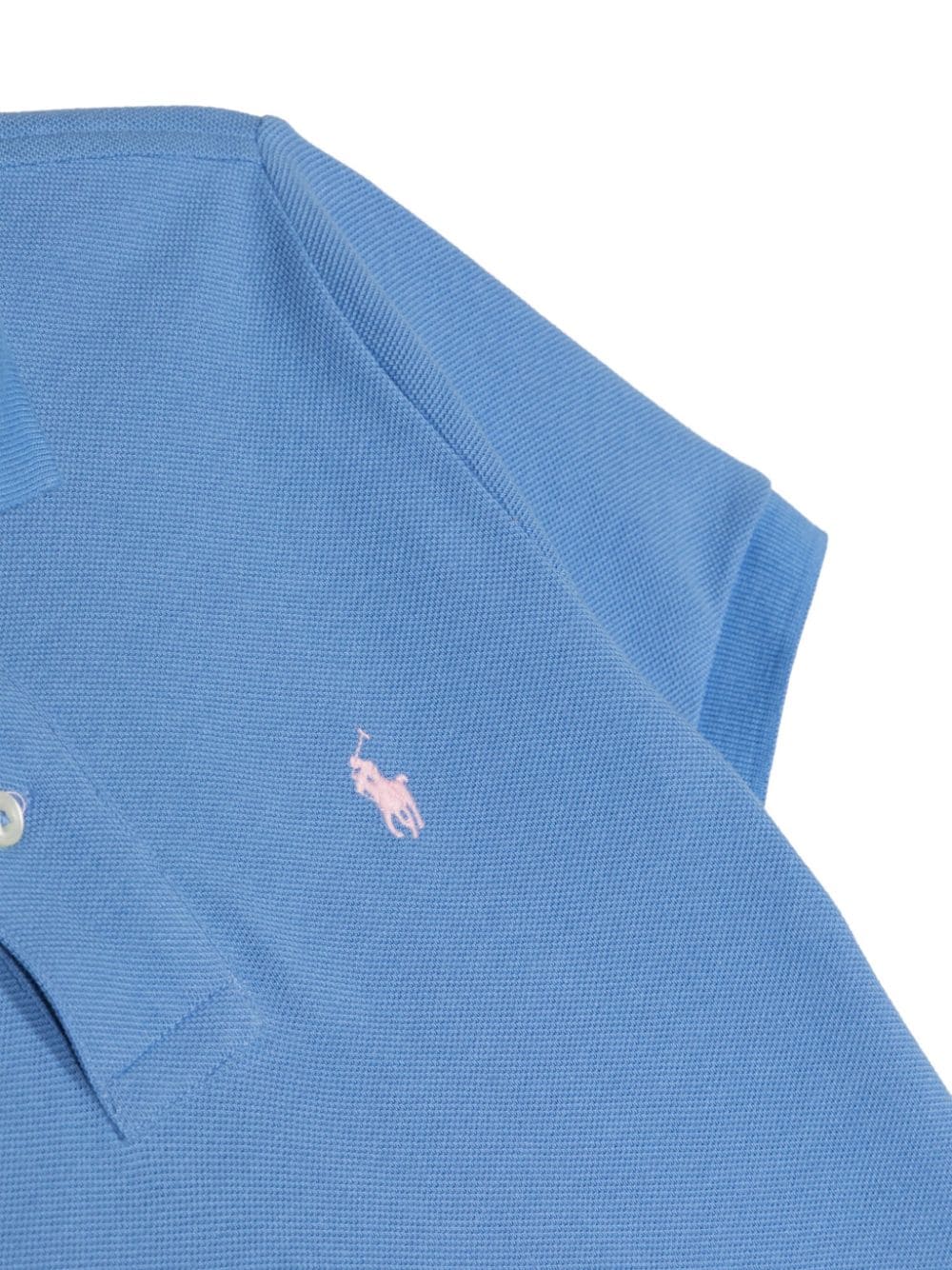 Light blue polo shirt for boys with logo