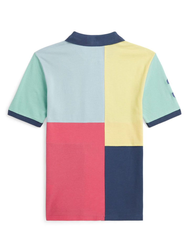 Multicolored polo shirt for boys with logo