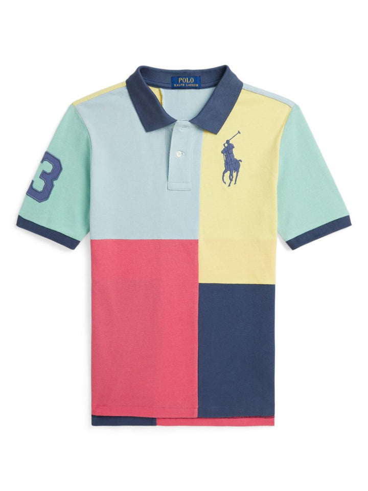Multicolored polo shirt for boys with logo