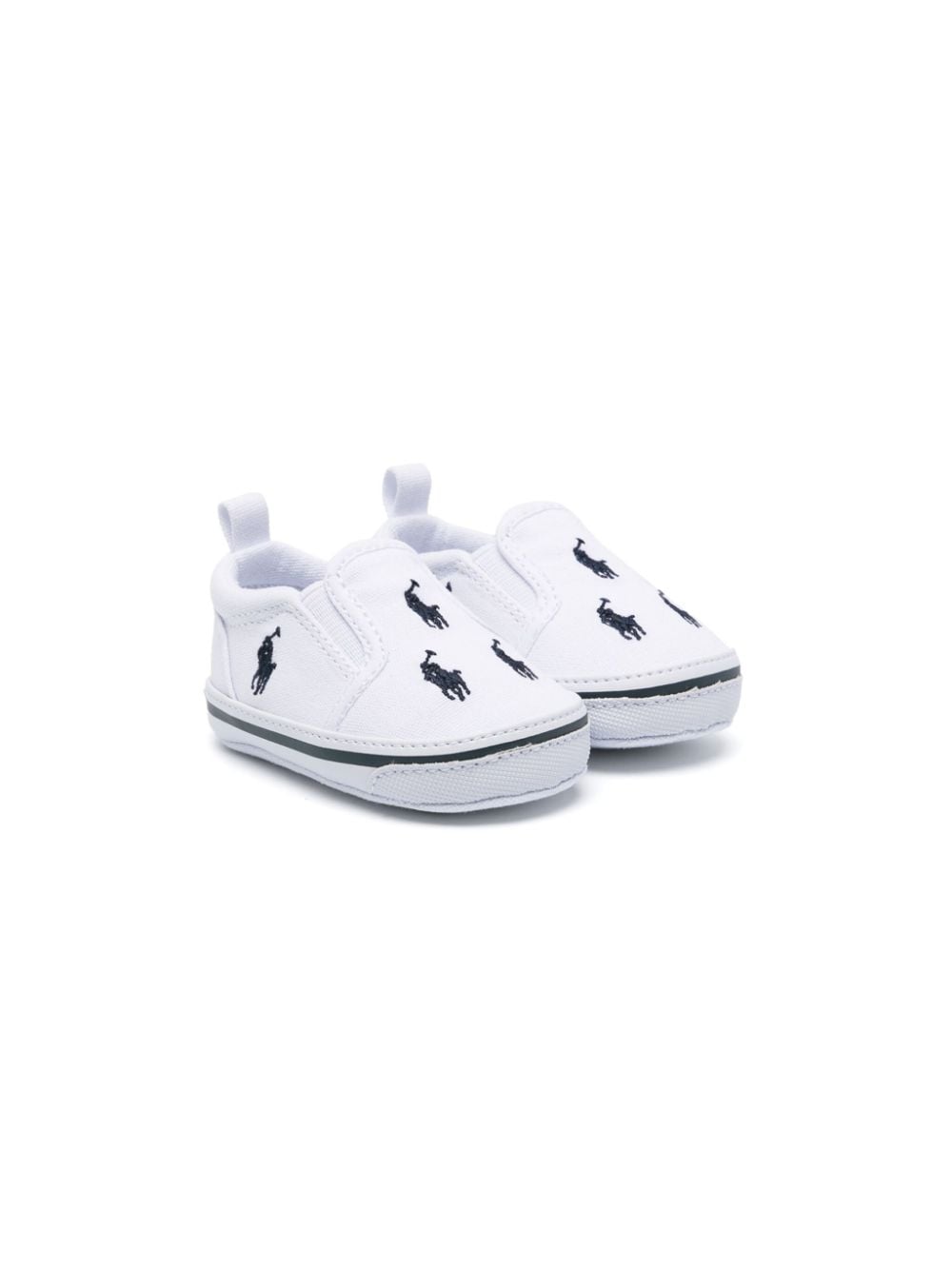 Sneakers bianche per neonato con logo all-over