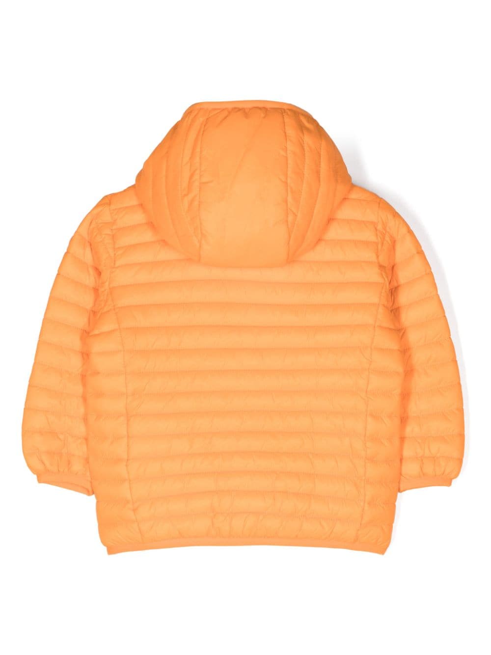 Orange baby jacket with logo