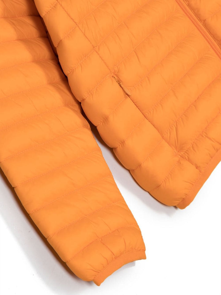 Orange jacket for boys with logo