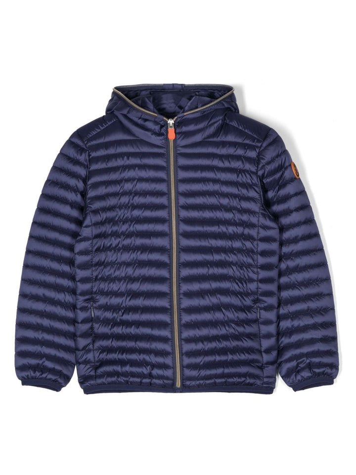 Blue jacket for girls with logo