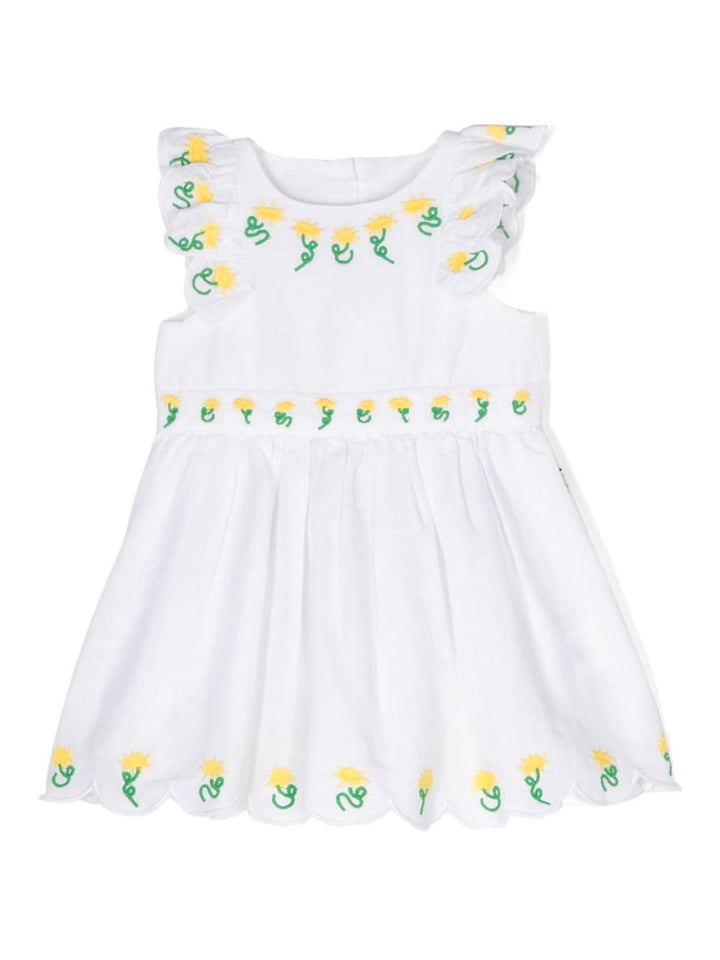 Abito bianco per neonata TU1222Z0138 100 Stella McCartney Kids 