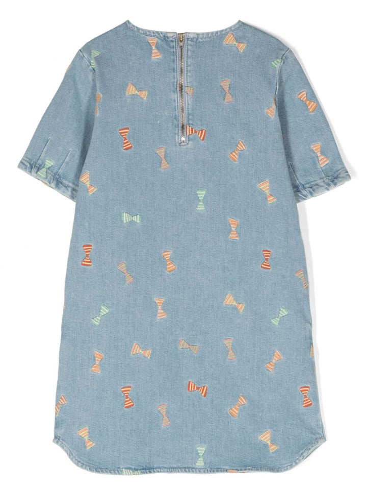 Abito azzurro per bambina in denim TU1E31Z1584 601EM Stella McCartney Kids 