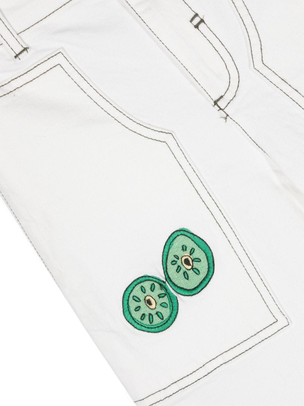 Bermuda bianca per bambino in denim TU6R39Z0156 101 Stella McCartney Kids 
