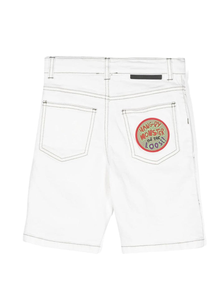 Bermuda bianca per bambino in denim TU6R39Z0156 101 Stella McCartney Kids 