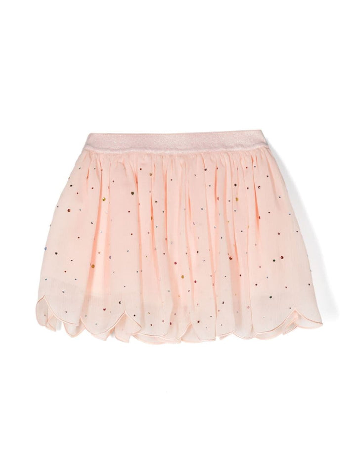 Gonna rosa per bambina con strass TU7B11Z1894 508 Stella McCartney Kids 