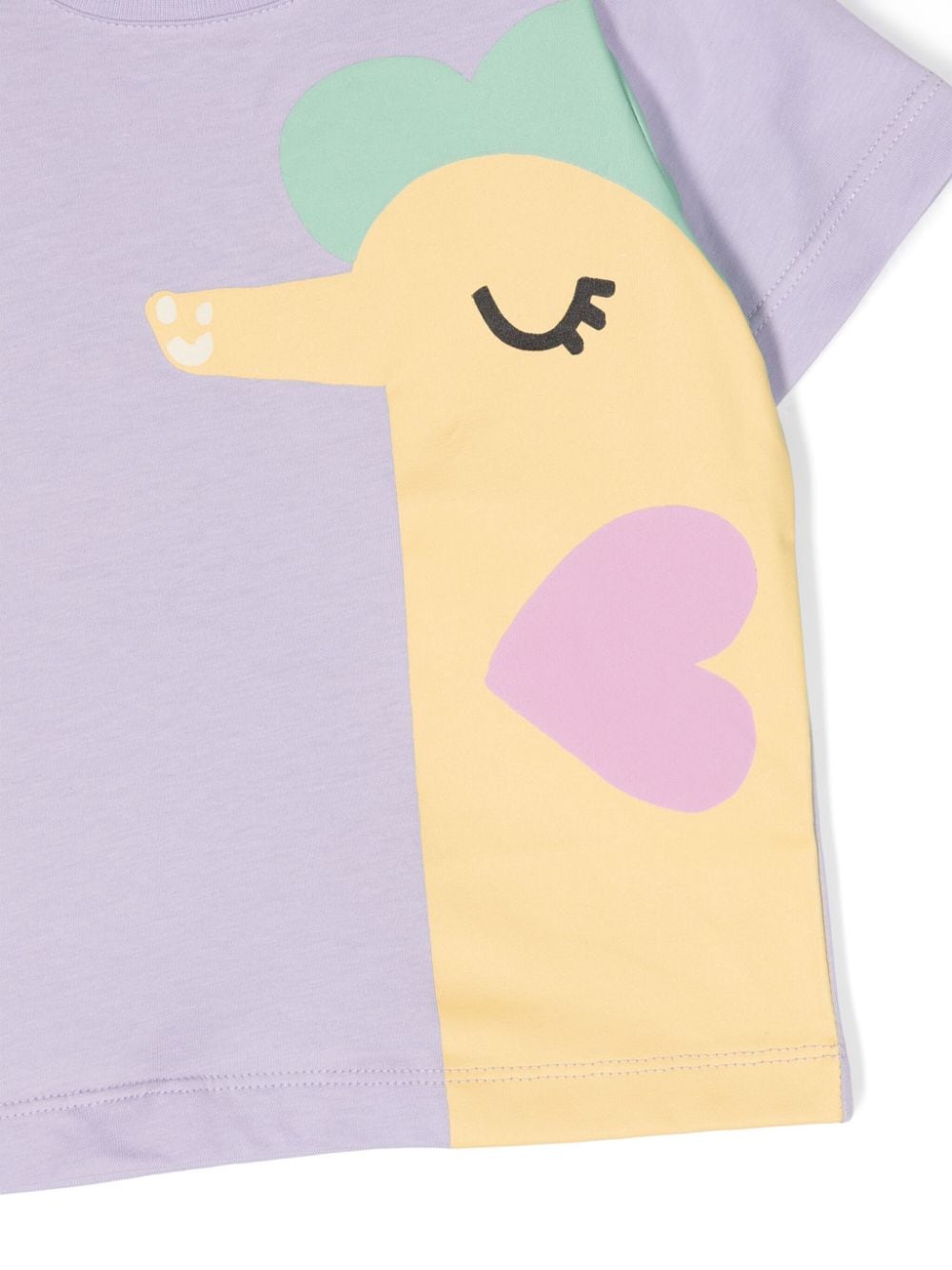 T-shirt viola per neonata con stampa TU8061Z0434 572 Stella McCartney Kids 