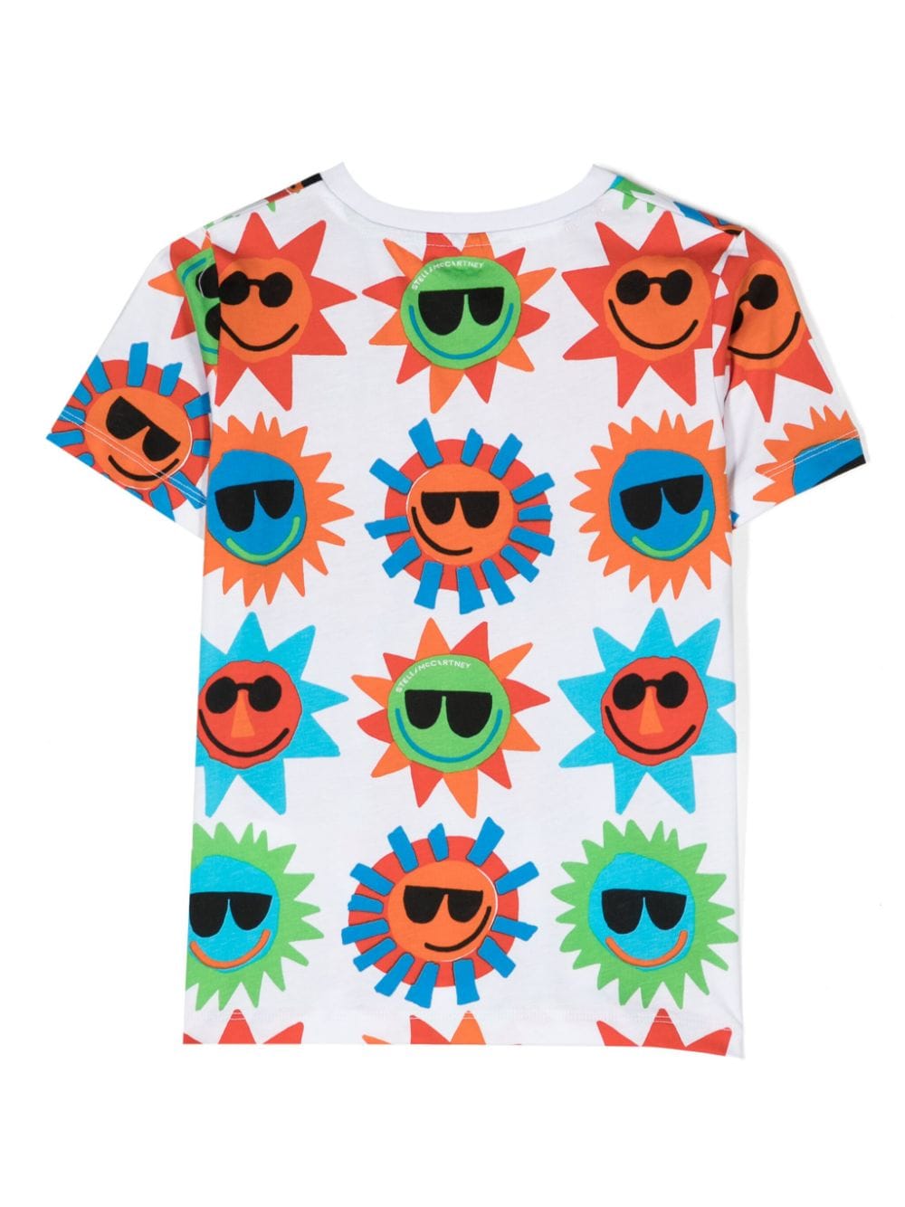 T-shirt bianca per bambino con stampa Sunshine TU8R01Z1749 100MC Stella McCartney Kids 