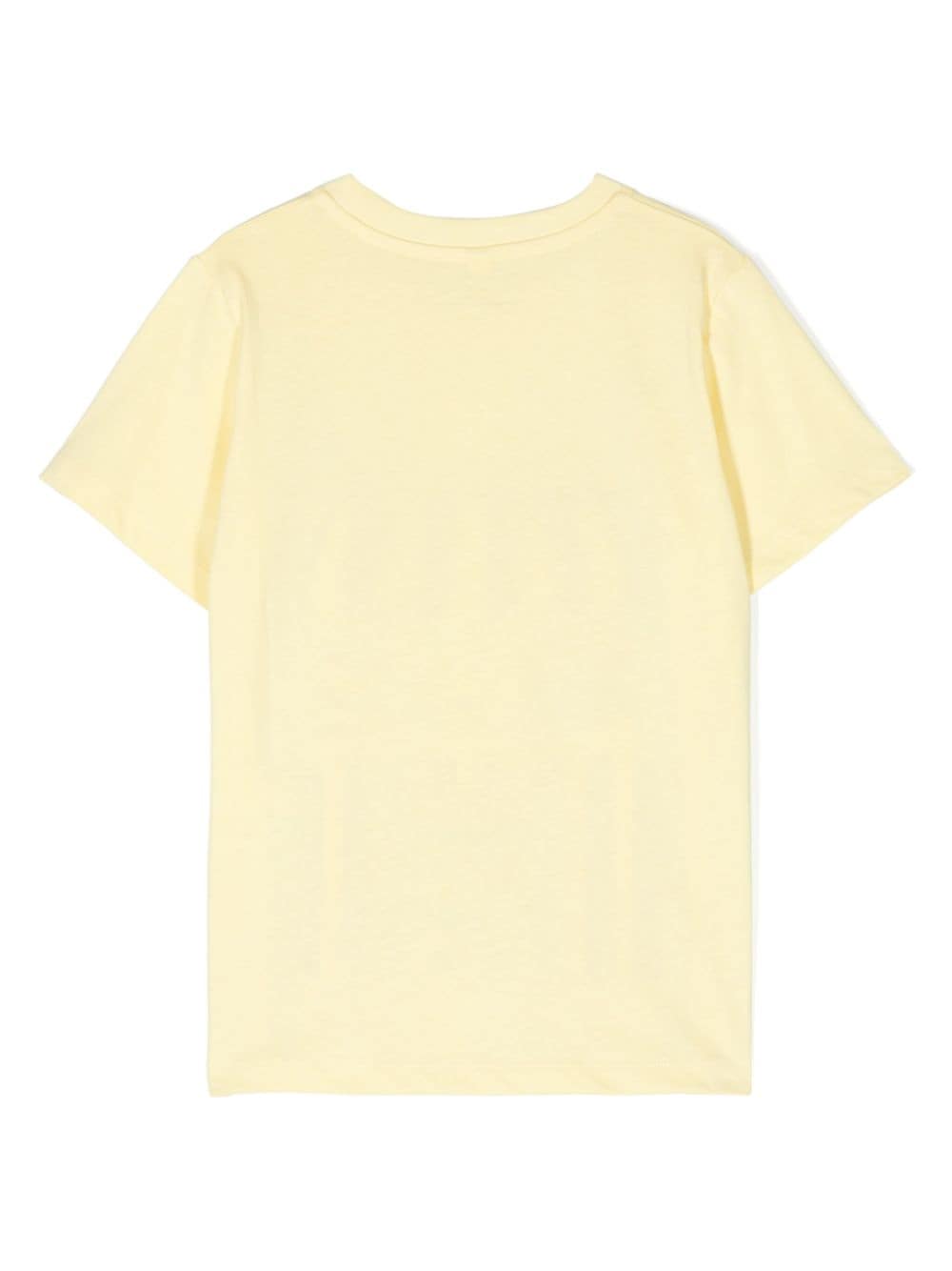 T-shirt gialla per bambino con stampo TU8R51Z0434 229 Stella McCartney Kids 